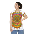 Rainbow Mandala Women's T-Shirt - Colorful & Spiritual All Over Prints - Blululi
