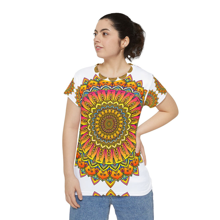 Rainbow Mandala Women's T-Shirt - Colorful & Spiritual All Over Prints - Blululi