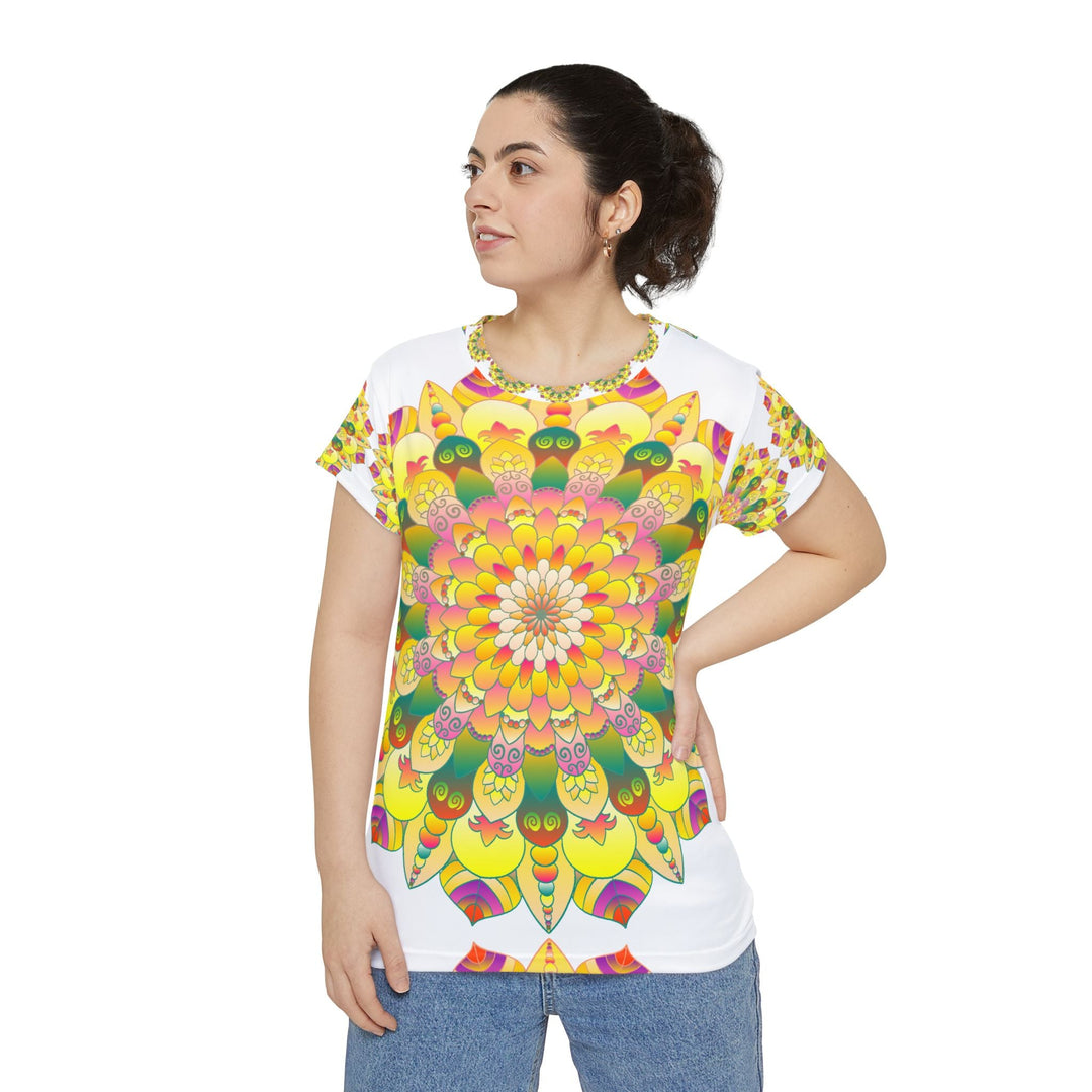 Rainbow Mandala Women's T-Shirt - Colorful & Vibrant All Over Prints - Blululi