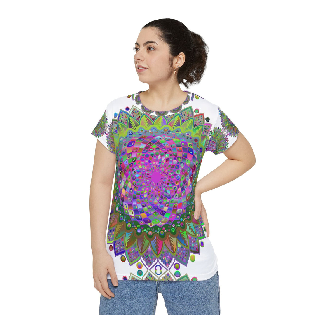 Rainbow Mandala Women's T-Shirt - Colorful & Vibrant All Over Prints - Blululi