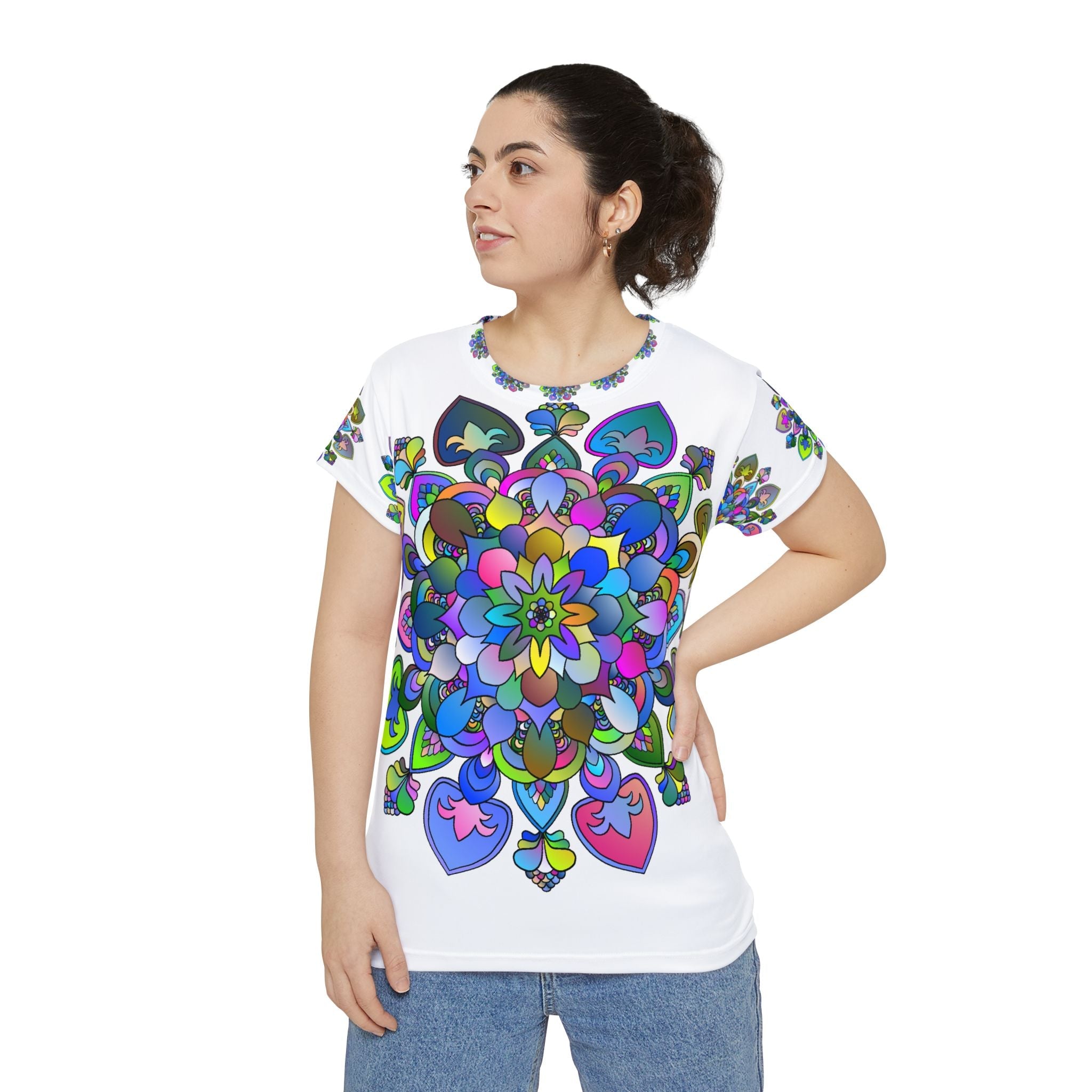 Rainbow Mandala Women's T-Shirt - Colorful & Vibrant All Over Prints - Blululi