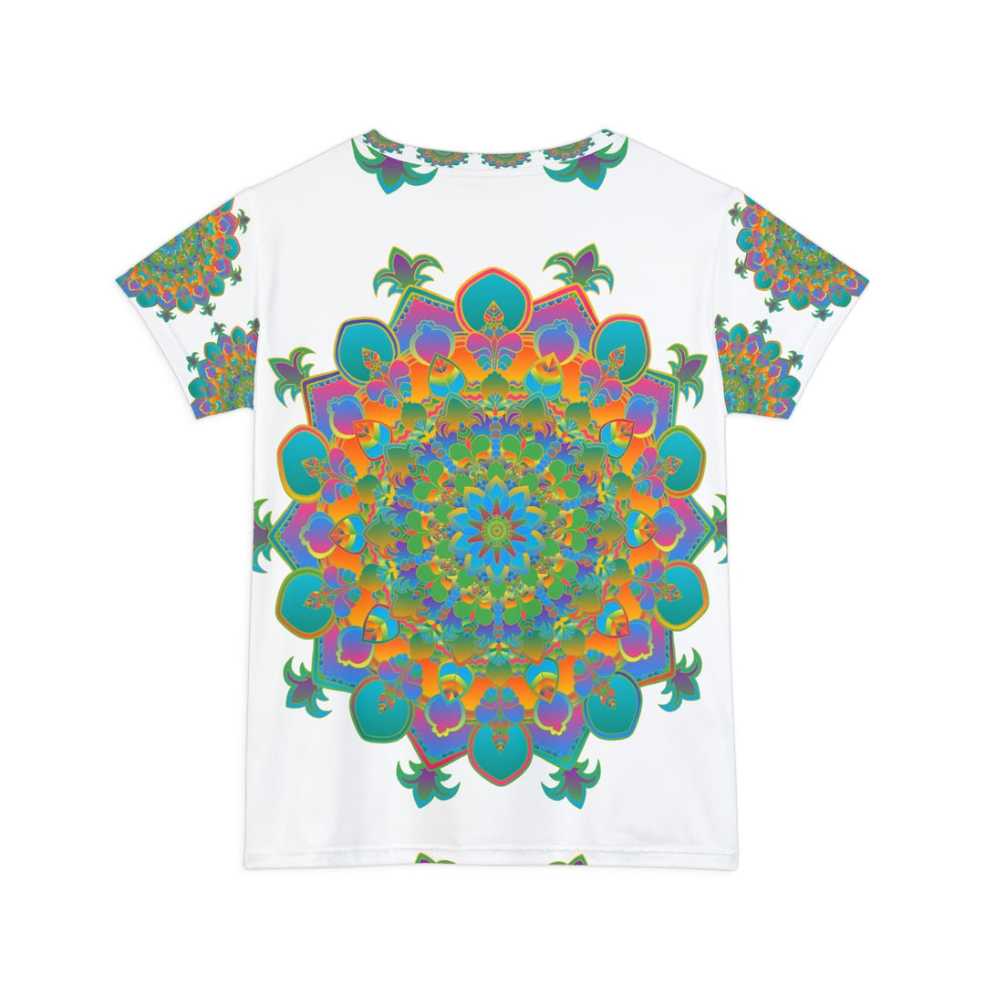 Rainbow Mandala Women's T-Shirt - Floral Art All Over Prints - Blululi