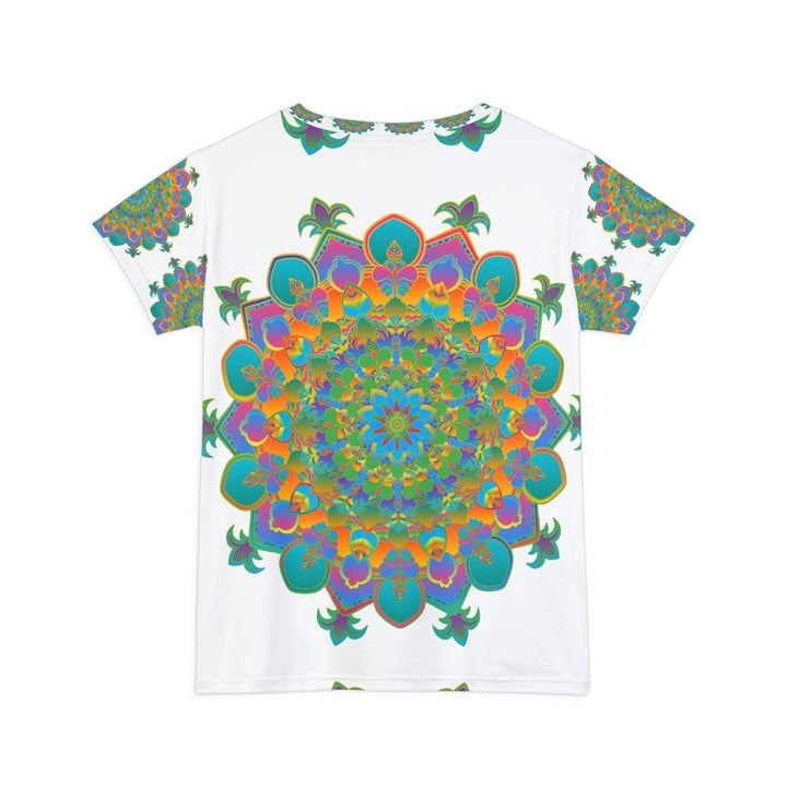 Rainbow Mandala Women's T-Shirt - Floral Art All Over Prints - Blululi