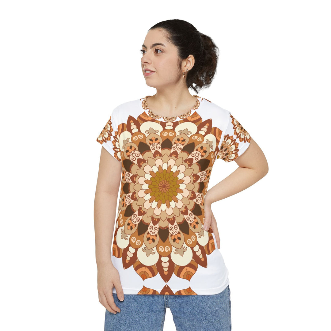 Rainbow Mandala Women's T-Shirt - Floral Art All Over Prints - Blululi