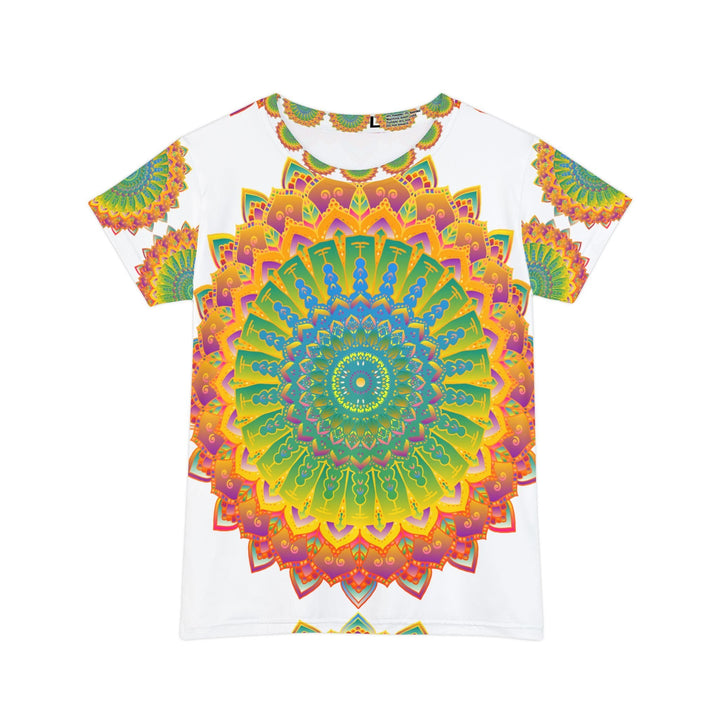 Rainbow Mandala Women's T-Shirt - Peace & Serenity All Over Prints - Blululi