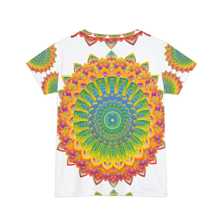 Rainbow Mandala Women's T-Shirt - Peace & Serenity All Over Prints - Blululi