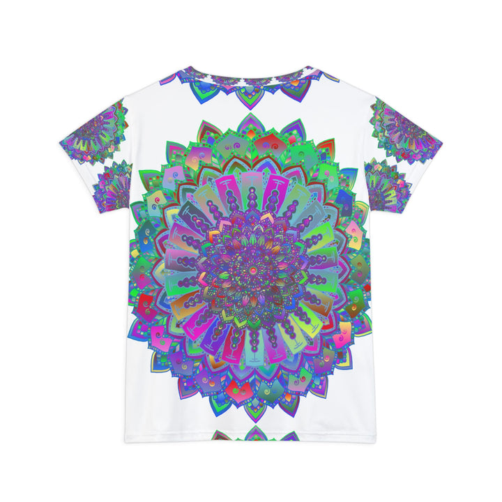 Rainbow Mandala Women's T-Shirt - Psychedelic Art All Over Prints - Blululi