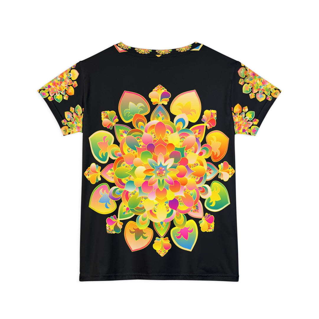 Rainbow Mandala Women's T-Shirt - Psychedelic Art All Over Prints - Blululi