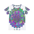 Rainbow Mandala Women's T-Shirt - Psychedelic Art All Over Prints - Blululi