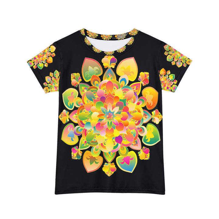 Rainbow Mandala Women's T-Shirt - Psychedelic Art All Over Prints - Blululi