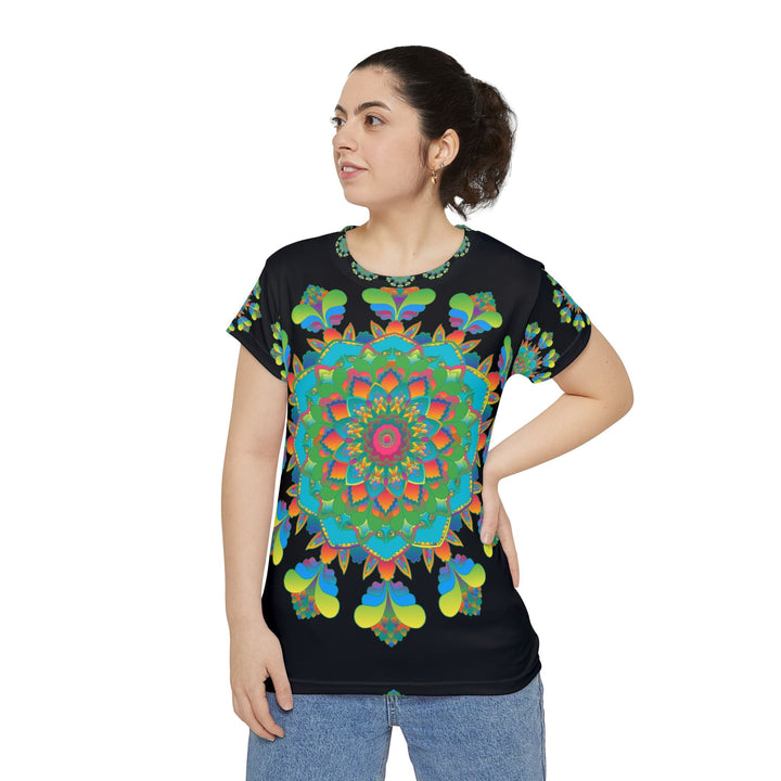 Rainbow Mandala Women's T-Shirt - Short Sleeve All Over Prints - Blululi