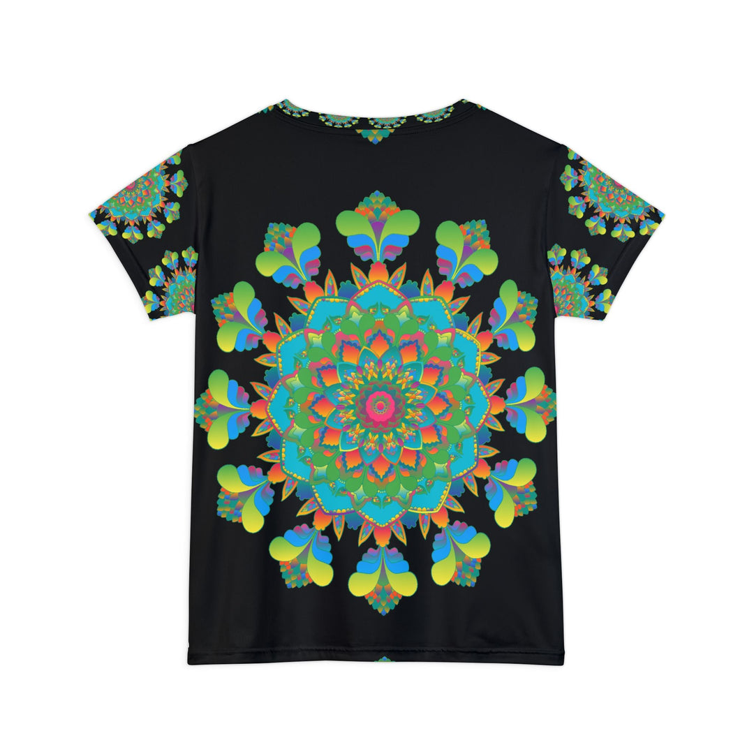 Rainbow Mandala Women's T-Shirt - Short Sleeve All Over Prints - Blululi