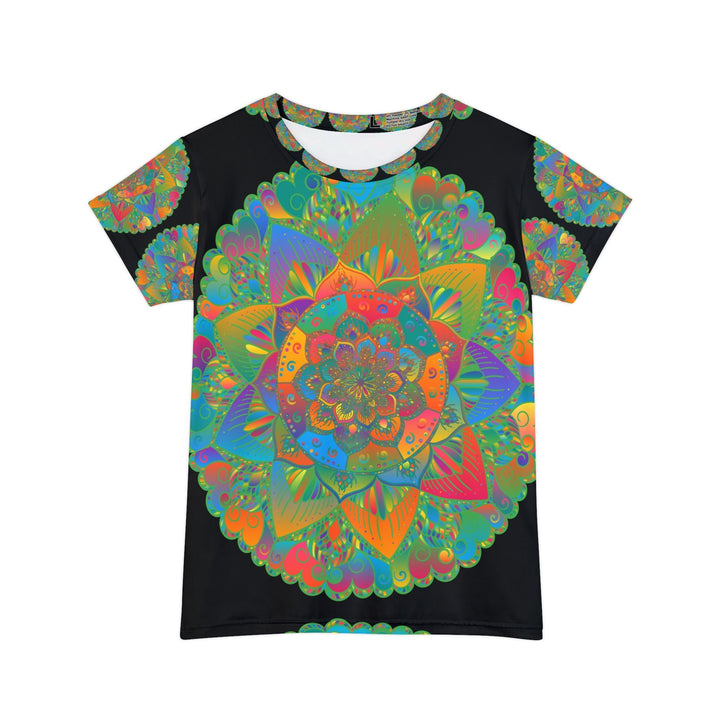 Rainbow Mandala Women's T-Shirt - Short Sleeve All Over Prints - Blululi