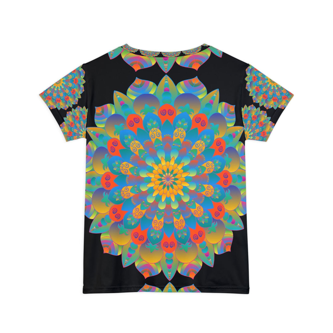 Rainbow Mandala Women's T-Shirt - Spiritual Art All Over Prints - Blululi