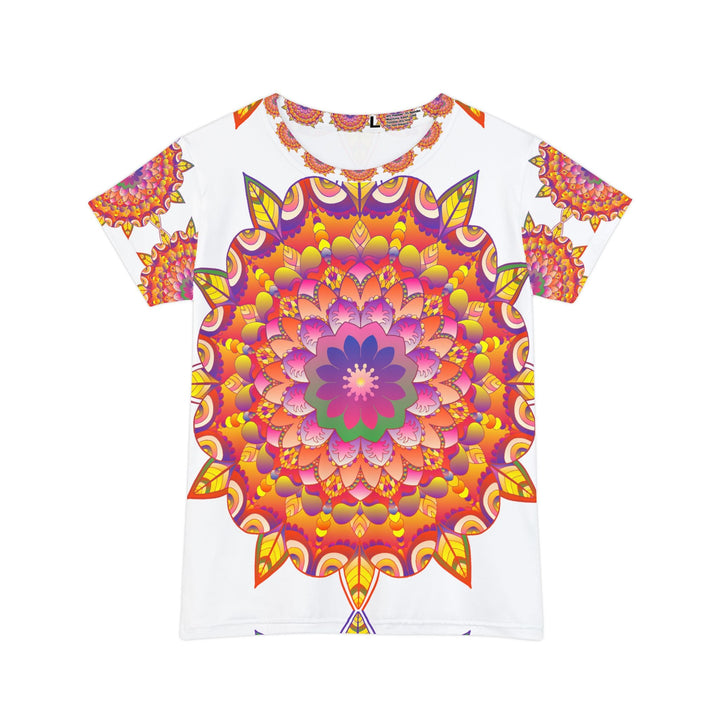 Rainbow Mandala Women's T-Shirt - Spiritual Art All Over Prints - Blululi