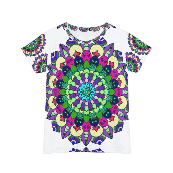 Rainbow Mandala Women's T-Shirt - Spiritual Art All Over Prints - Blululi