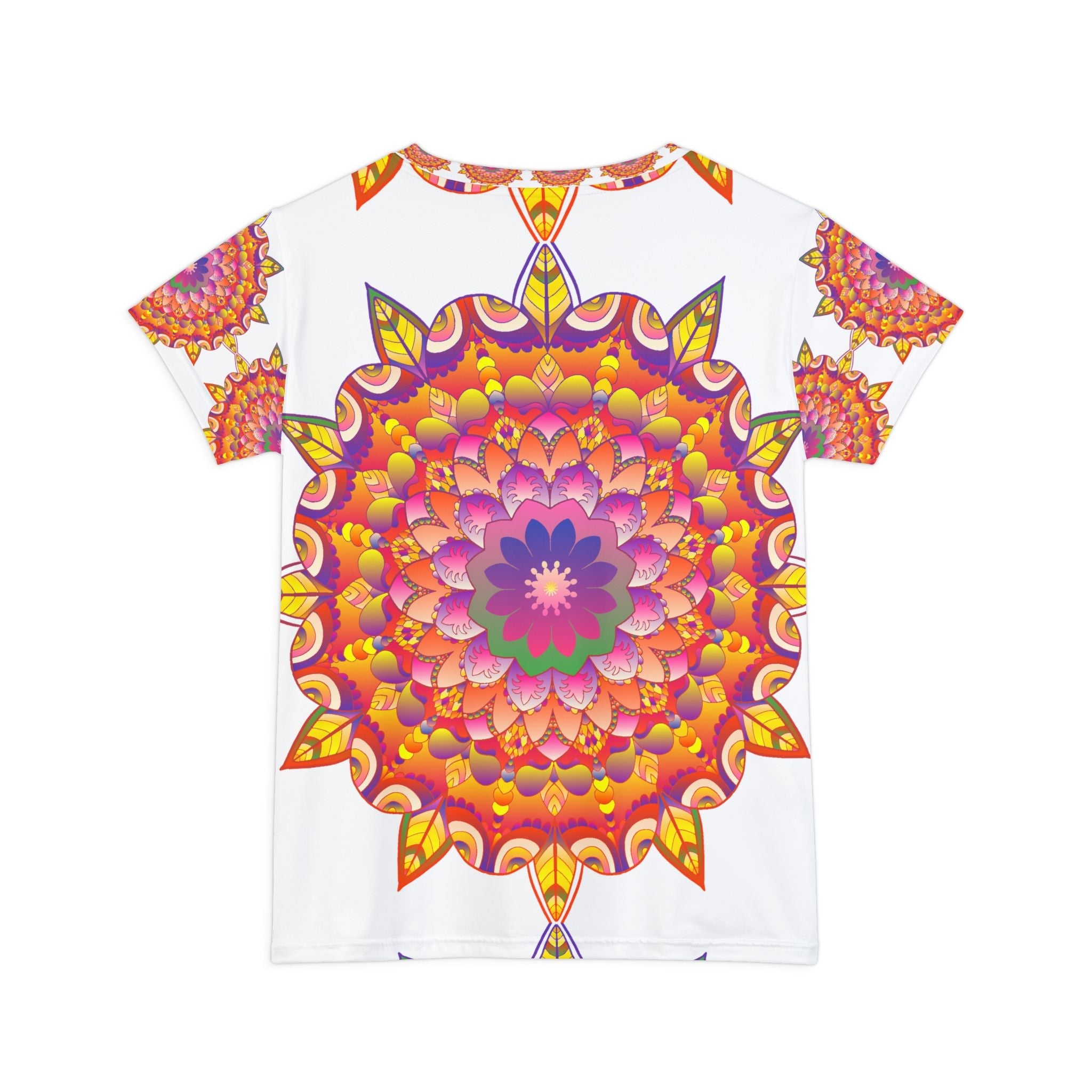 Rainbow Mandala Women's T-Shirt - Spiritual Art All Over Prints - Blululi