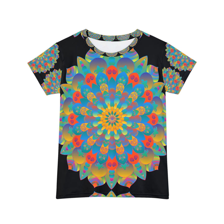 Rainbow Mandala Women's T-Shirt - Spiritual Art All Over Prints - Blululi