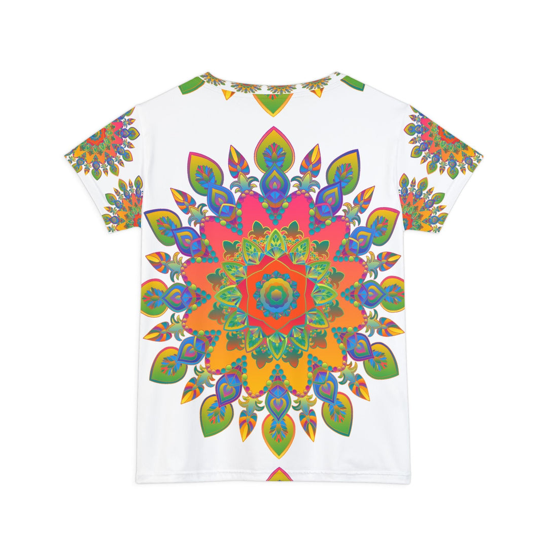 Rainbow Mandala Women's T-Shirt - Vibrant Art All Over Prints - Blululi