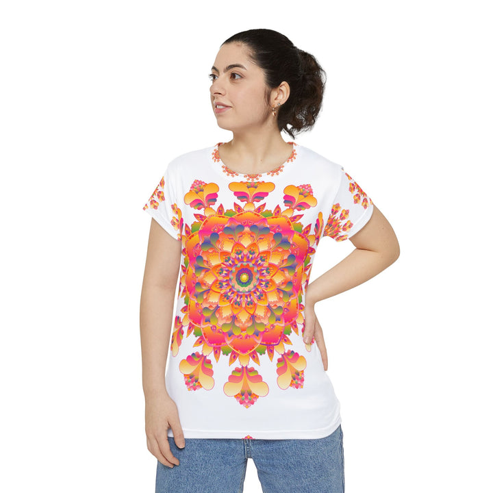 Rainbow Mandala Women's T-Shirt - Vibrant Art All Over Prints - Blululi