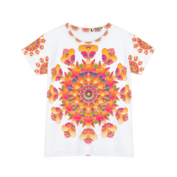 Rainbow Mandala Women's T-Shirt - Vibrant Art All Over Prints - Blululi