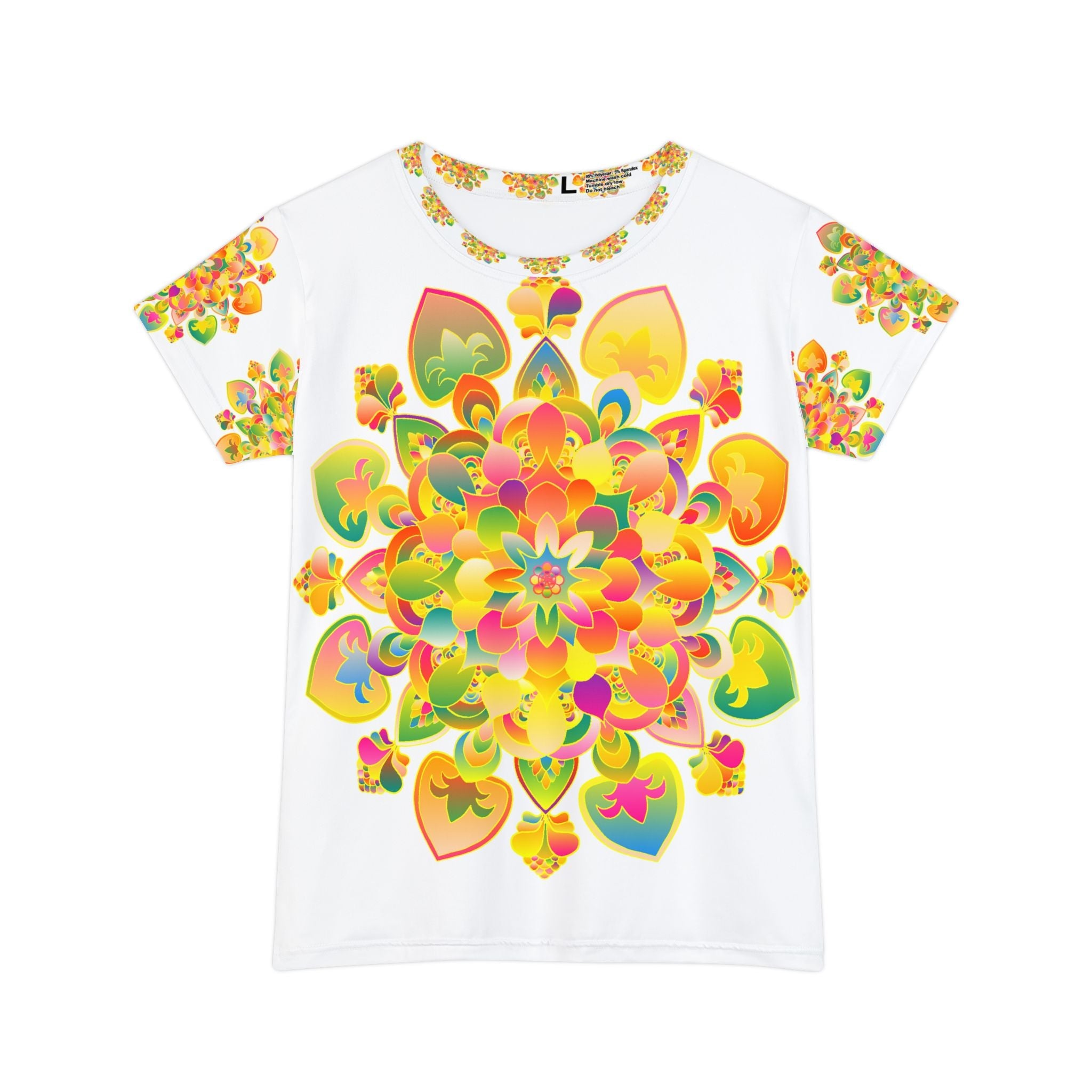 Rainbow Mandala Women's T-Shirt - Vibrant & Colorful All Over Prints - Blululi