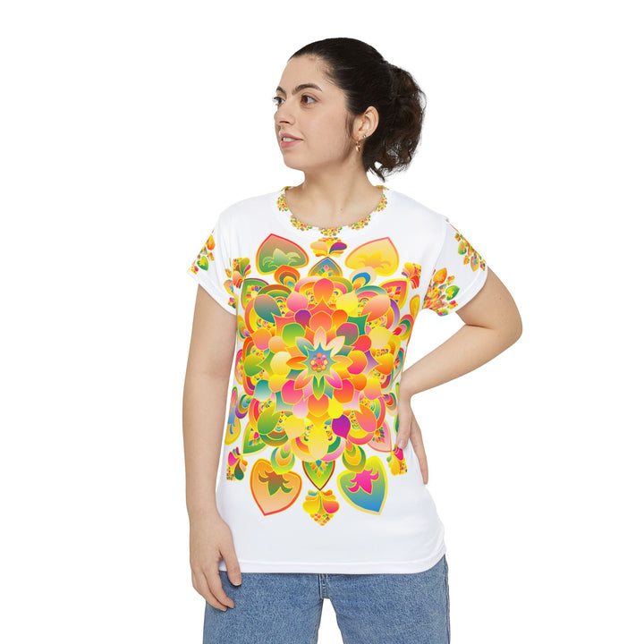 Rainbow Mandala Women's T-Shirt - Vibrant & Colorful All Over Prints - Blululi