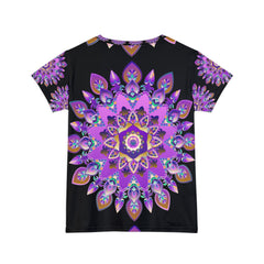 Rainbow Mandala Women's T-Shirt - Vibrant Design All Over Prints - Blululi