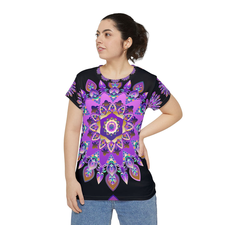 Rainbow Mandala Women's T-Shirt - Vibrant Design All Over Prints - Blululi