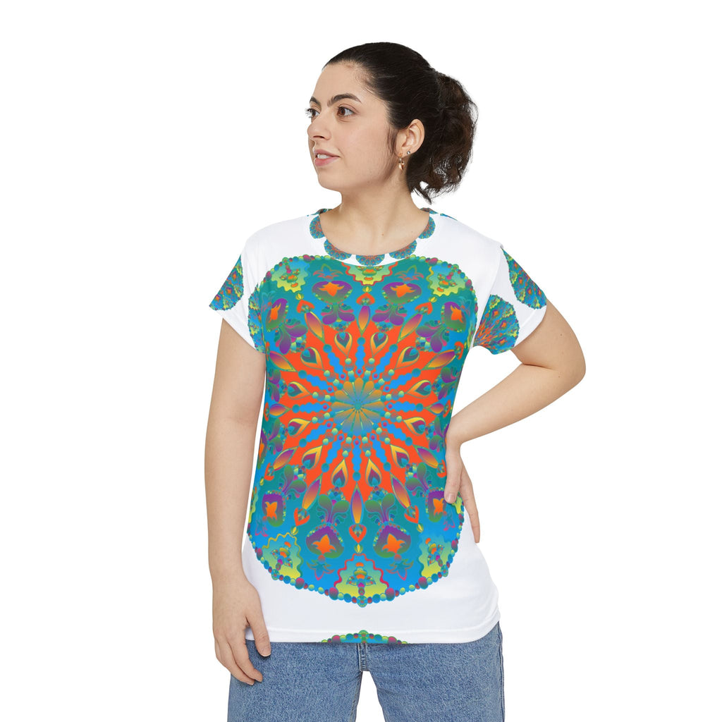 Rainbow Mandala Women's T-Shirt - Vibrant & Intricate All Over Prints - Blululi