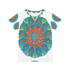 Rainbow Mandala Women's T-Shirt - Vibrant & Intricate All Over Prints - Blululi