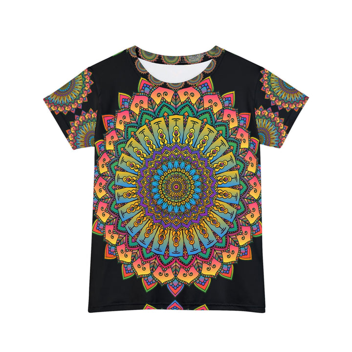 Rainbow Mandala Women's T-Shirt - Yoga Art All Over Prints - Blululi