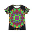 Rainbow Mandala Yoga T-Shirt - Black Background All Over Prints - Blululi