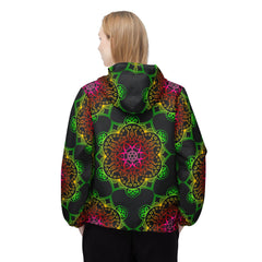 Rainbow Windbreaker Jacket with Blululi Mandala Art Designs Outerwear - Blululi