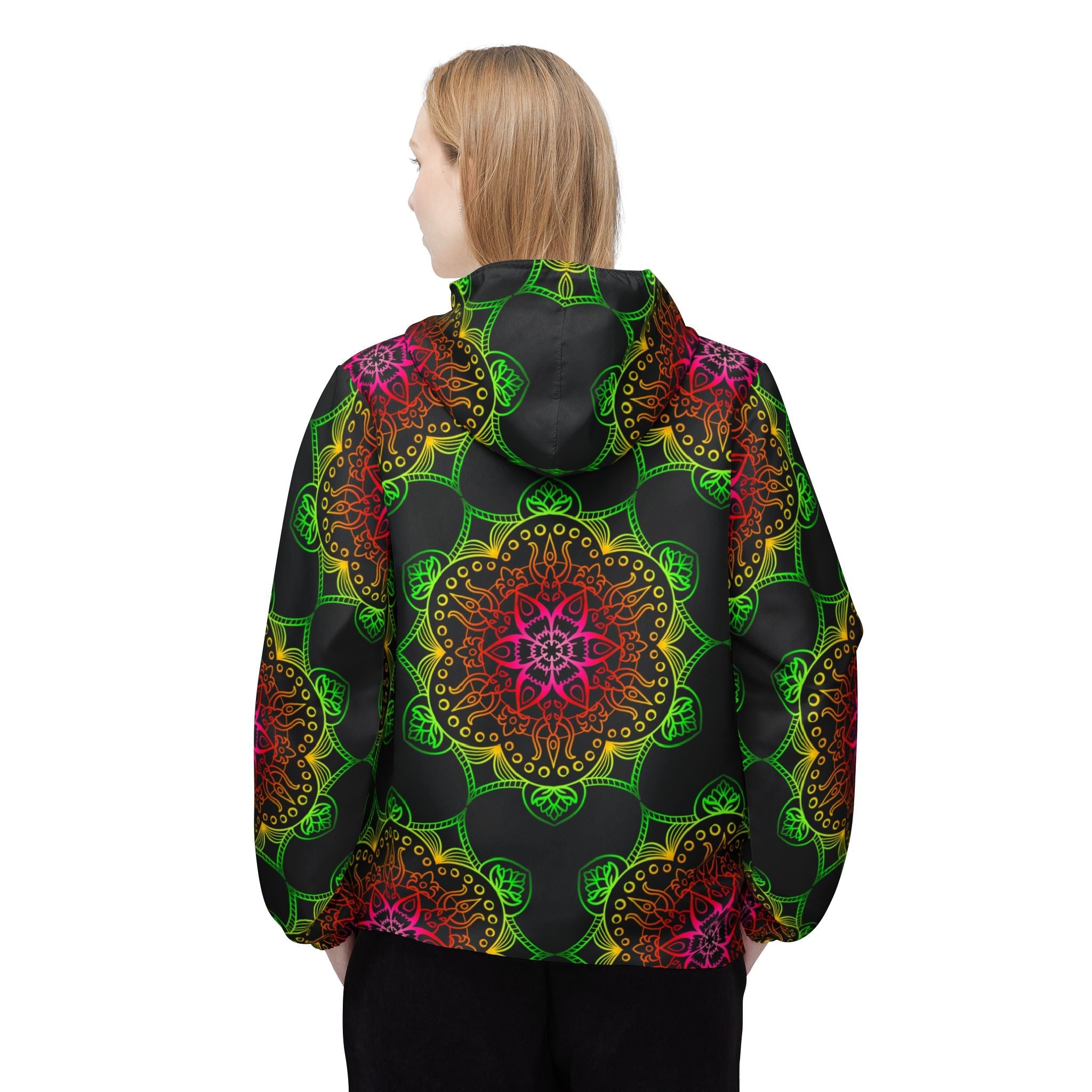 Rainbow Windbreaker Jacket with Blululi Mandala Art Designs Outerwear - Blululi