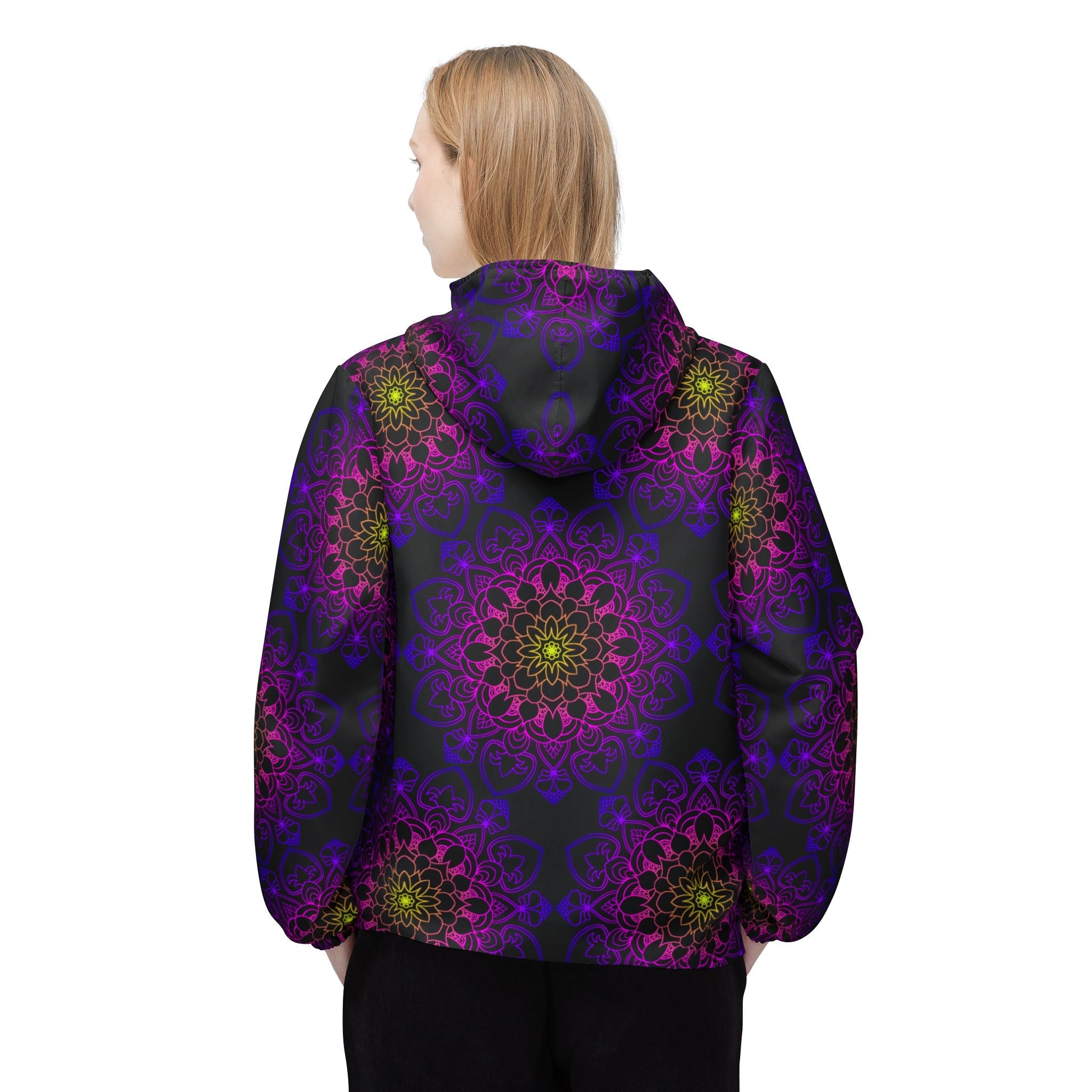 Rainbow Windbreaker Jacket with Blululi Mandala Art Designs Outerwear - Blululi