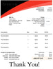 Red Invoice Template - Small Business Solution digital download - Blululi