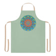 Sage Green Mandala Apron - Hand - Drawn Art All Over Prints - Blululi