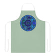 Sage Green Mandala Apron - Hand - Drawn Art All Over Prints - Blululi