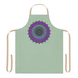Sage Green Mandala Apron - Hand Drawn Art All Over Prints - Blululi