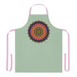 Sage Green Mandala Apron - Hand - Drawn Art All Over Prints - Blululi