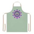 Sage Green Mandala Apron - Hand - Drawn Art All Over Prints - Blululi