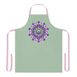 Sage Green Mandala Apron - Hand - Drawn Art All Over Prints - Blululi