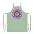 Sage Green Mandala Apron - Hand Drawn Art All Over Prints - Blululi