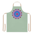 Sage Green Mandala Apron - Hand Drawn Art All Over Prints - Blululi