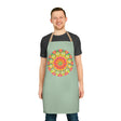 Sage Green Mandala Apron - Hand - Drawn Art All Over Prints - Blululi