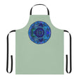Sage Green Mandala Apron - Hand - Drawn Art All Over Prints - Blululi