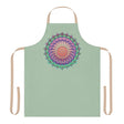 Sage Green Mandala Apron - Hand Drawn Art All Over Prints - Blululi