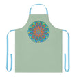 Sage Green Mandala Apron - Hand - Drawn Art All Over Prints - Blululi