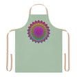 Sage Green Mandala Apron - Hand Drawn Art All Over Prints - Blululi